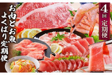 定期便4回配送　お肉とお魚のよくばり定期便　EE0-0001【1538802】