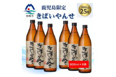 ＜本格焼酎＞きばいやんせ＜鹿児島限定＞ 900ml×6本 B5-5【1573826】
