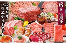 定期便6回配送　よりどりバラエティーセット　GG5-0004_ 肉 牛肉 豚肉 サーロインステーキ ハンバーグ まぐろ 中トロ 【1573860】