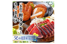 ＜父の日＞鹿児島県さつま揚げと1本釣り鰹タタキ　3種12枚入りさつま揚げと炭火焼鰹タタキ　Z0-40【1605470】