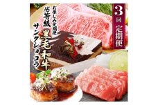 ＜数量限定＞3回定期便　A5等級黒毛和牛・サンクショコラ　EE0-0008【1653121】