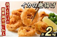 イカの唐揚げ(計2kg) いか イカ 唐揚げ 揚げ物 からあげ おかず おつまみ 惣菜 リピート 魚介類 海産物 冷凍 加工品 国内加工 簡単調理【グローバルフーズ】akn061-20