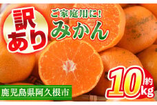 ＜先行予約受付中！2025年10月中旬以降順次発送予定＞訳あり！鹿児島県産みかん(計約10kg) 大容量 傷あり 不揃い 国産 柑橘 果物 くだもの フルーツ 旬 期間限定 数量限定 訳アリ 規格外 ご家庭用 ご自宅用 ミカン ノーワックス【三笠農業生産】akn051-04