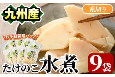 たけのこ水煮乱切り(計630g・70g×9袋)国産 九州産 筍 野菜 使い切り 小分け 個包装【上野食品】akn008-14
