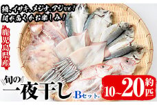 数量限定！阿久根市産の旬の一夜干しグルメ＜B＞セット(鯛・アジ・イカ・サバなど)国産 鮮魚 詰め合わせ お楽しみ 海の幸 魚介類 干物 海鮮【さるがく水産】akn028-18