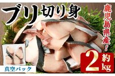 ＜先行予約受付中！2025年11月以降順次発送予定＞ブリの切り身(真空パック・約2kg) 国産 鹿児島県産 ブリ 鰤 魚貝 魚介 海産物 焼き魚 煮つけ ブリカツ 真空【株式会社島水】akn102-04