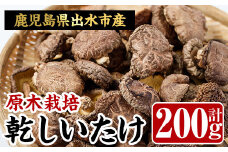 i343 鹿児島県出水市産！原木乾しいたけ200g(100g×2パック)原木栽培の国産椎茸を干しシイタケに！  干し椎茸 干しシイタケ しいたけ 椎茸 シイタケ 乾燥椎茸 栽培 原木栽培 国産 きのこ 茸 野菜 出汁 料理 常温【イーサイドライン】