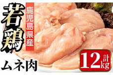 i448 若鶏ムネ肉(計12kg・2kg×6袋)鹿児島県産の鶏肉をお届け 鶏肉 鳥肉 とり肉 ムネ むね肉 国産 鹿児島県産 2kg 計12kg 安心安全 【まつぼっくり】