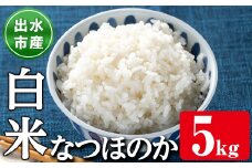 i1120-A ＜2025年9月下旬から順次発送予定＞鹿児島県出水市産なつほのか白米＜5kg＞ 米 お米 5kg 白米 なつほのか 自家精米 精米 自家脱穀 脱穀 おにぎり ごはん お米マイスター 厳選 【田上商店】