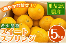 i1068 ＜先行予約受付中！2025年12月下旬～2月下旬の間に発送予定＞ ＜数量・期間限定＞ スイートスプリング (約5kg) 鹿児島 みかん スイートスプリング 柑橘 果物 くだもの フルーツ 旬 ミカン オレンジ 【江崎果樹園】