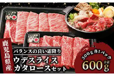 【肉質等級5等級】鹿児島黒牛カタロース・ウデスライスセット(JAいぶすき/022-1140)D101