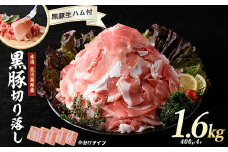 ＜2025年10月末までに発送＞鹿児島県産黒豚切り落とし1600g+黒豚生ハム100g(水迫畜産/010-493) 鹿児島黒豚 黒豚 豚肉 豚 肉 切落し 切り落とし ウデ モモ 国産 食べきり サイズ ワイン おつまみ サラダ オードブル