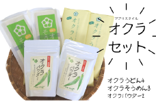 オクラそうめんとオクラうどんとオクラパウダーのセット(アグリスタイル/022-1201) 鹿児島県 指宿市 特産品 オクラパウダー パウダー 粉末 野菜パウダーうどん そうめん おくら オクラ 野菜 夏野菜 セット