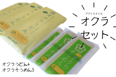 オクラそうめんとオクラうどんのセット(アグリスタイル/A-208) 鹿児島県 指宿市 特産品 野菜 そうめん うどん にゅう麺 おくら 野菜 夏野菜 セット
