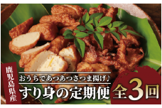 【全３回定期便】6種のすり身定期便 おうちであつあつさつま揚げ♪(山川町漁協/Z030-1611) すりみ スリミ 魚 魚惣菜 さかな 魚介 海鮮 さつまあげ さつま揚げ そうざい 冷凍 味付き しいら シイラ 甘口 甘さ控えめ 薄味 うすあじ うす味 アジ あじ いわし イワシ ブリ ぶり 指宿 いぶすき 鹿児島
