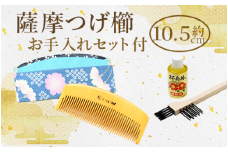 【鹿児島県指定伝統的工芸品】薩摩つげ櫛(解櫛)お手入れセット付※約10.5cm(喜多つげ/038-1643)