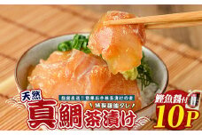 【国産天然真鯛】漁師が作った真鯛茶漬け10パックかつお魚醤付(指宿山川水産/010-1590) 鹿児島 真鯛 マダイ 海鮮 海産物 魚介 魚 魚茶漬け お茶漬け 小分け パック セット 冷凍 国産