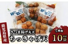 ちっきゃげ天のさつま揚げ丸天10袋(ちっきゃげ天/A-350)  さつまあげ 練り物 すり身 つまみ 詰合せ 惣菜 天ぷら 鹿児島