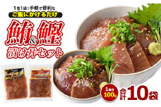 まぐろ・かつおの海鮮漬け丼セット100g×10袋(山川町漁協/010-1856) 冷凍 海鮮丼 海鮮 魚介類 マグロ まぐろ 鮪 カツオ かつお 鰹 丼 どんぶり 小分け 簡単 ランチ 惣菜 漬け 漬け丼 冷凍