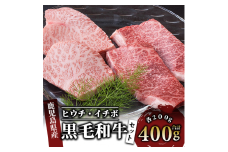 希少部位『ヒウチ＆イチボ』A5等級鹿児島県産黒毛和牛食べ比べステーキ(カミチク/016-1241)