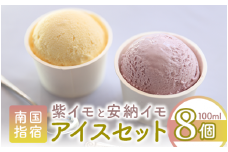 こだわりの逸品 特別な紫いもアイスと上品な安納芋アイスの8個セット(イッシーホンポ/010-176)