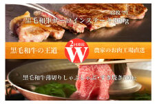 【全２回定期便】ステーキ＆すき焼き・しゃぶしゃぶ！W黒毛和牛の王道定期便(水迫畜産/Z024-627) 牛肉 牛 肉 黒毛和牛 A5等級 国産 鹿児島 いぶすき