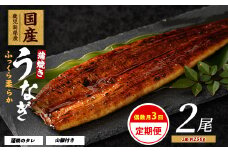 【全３回定期便・偶数月お届け】鹿児島県産 うなぎ 蒲焼 じっくり焼き約250g×2尾(大新/Z060-1695) 鰻 蒲焼 国産 丑の日 うな重 無頭 ギフト ふっくら 小分け レンジ 簡単 頒布会 小分け うな丼 ウナギ 冷凍