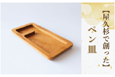 【屋久杉で創った】ペン皿(高橋工芸/015-1875) 工芸品 ペン立て ペン ぺんたて 小物入れ トレー 文房具 屋久杉 杉 木 木工 木材 インテリア 装飾 家 机 整理 収納 オリジナル 一点もの 手づくり てづくり 手作り 木目 手作業 職人 工芸 鹿児島  自然遺産