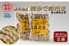 ＜令和7年産＞ 種子島 中村屋 塩ゆで 落花生 300g ×5袋　NFN031 【375pt】 // 種子島産 冷凍落花生 選定作業 塩ゆで作業 自家農園 おつまみ おやつ 塩茹で らっかしょう