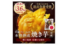 種子島 冷凍 安納焼いも 中園ファーム  ＜ 大容量 業務 サイズ＞ 計3.6kg　NFN182 【300pt】 業務用 熟成 焼きいも 焼き芋 焼芋 差し入れ 安納芋 安納いも 大袋 訳あり 安納芋アイス お茶うけ おやつ 安納芋焼きいも
