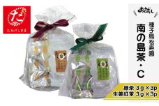 【たねがしまる4000】 種子島 松寿園 南の島 茶 2種類 Ｃセット 生姜紅茶 緑茶 　NFN915【100pt】 // ティーバッグ 個包装 カラフル 三角カートン お土産 プレゼント お茶初心者 おススメ 独自製法 厳選 自園栽培 レターパック お試し 少量希望 ポスト投函
