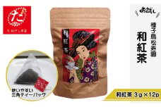 【たねがしまる4000】 種子島 松寿園 浮世絵柄 和紅茶 　NFN916【100pt】 // 種子島産100％ ティーバッグ テトラパック 伝統百年の茶園 レターパック お試し 少量希望 ポスト投函