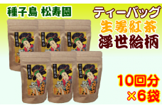 種子島 松寿園 生姜紅茶 ティーバッグ 浮世絵柄　NFN334【375pt】 / 紅茶 伝統百年 テトラパック 生姜 自園栽培 農薬無使用 ショウガオール テトラパック