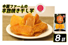 中園ファーム 半熟 焼き干し芋 100g×８袋　NFN574 【375pt】 干し芋 干しいも ほしいも 安納地区 収穫 本場 種子島 安納いも 安納芋 焼き芋 焼きいも やきいも 濃縮 