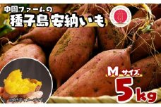 種子島 中園ファーム 安納いも ( 生芋 ) M サイズ 5kg　NFN057【300pt】 // 安納芋 安納いも発祥の地 本場・安納地域産 糖度 熟成期間 G.I 保護制度 ブランド 金賞 生いも 芋 いも さつまいも