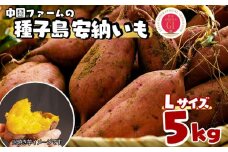 種子島 中園ファーム 安納いも ( 生芋 ) L サイズ 5kg　NFN365【300pt】 // 安納芋 安納いも発祥の地 本場・安納地域産 糖度 熟成期間 G.I 保護制度 ブランド 金賞 生いも 芋 いも さつまいも