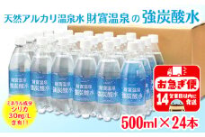 W-22197／財寶温泉　強炭酸水 500ml×24本