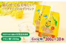 E5-2256／【6回定期】 ゆずドリンク 300g×30本 パウチ ゆずだもん。ウォーター
