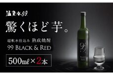 A1-0868／本格芋焼酎 99 BLACK＆RED　500ml×2本