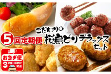 J14-2122／【5回定期便】こだわりの桜島どり　デラックスセット