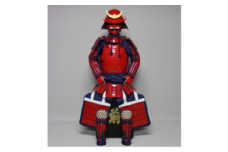 QS-702 濃紺糸威赤桶側二枚胴具足