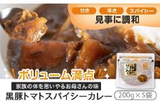 AS-337 鹿児島県産黒豚スパイシーカレー 1kg(200g×5)