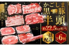KSR-306-a 【一括配送】かごしま黒豚半頭 約22.5kg 生産者直送 薩摩八重ファーム 工房みかく亭 