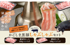 DSR-003 かごしま黒豚ロース肉とバラ肉のしゃぶしゃぶセット 2kg（ご自宅用各1kg） SDGs未来都市薩摩川内 工房みかく亭
