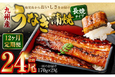KS-103【12カ月定期便】 九州産うなぎ蒲焼（約170ｇ×2尾×12回）