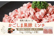 ZS-907 【訳あり】黒豚農場薩摩八重ファームのかごしま黒豚ミンチ 1kg SDGs未来都市 薩摩川内