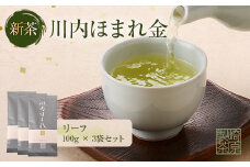 AS-411【期間限定】【先行予約】新茶 川内ほまれ【金】煎茶 計300g（100g×3パック）崎原製茶 お茶 緑茶