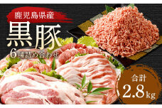 BS-916 鹿児島県産黒豚 6種詰合せ(約2.8kg)