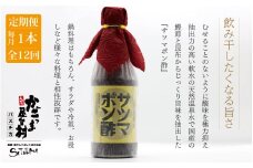 CS-605 【12回定期便】 サツマポン酢 1本×12回 毎月お届け 鹿児島屋台村SATSUMA 甘口 調味料 ぽん酢