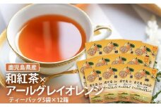 AS-350 鹿児島茶フレーバーティー【和紅茶】アールグレイオレンジ12箱